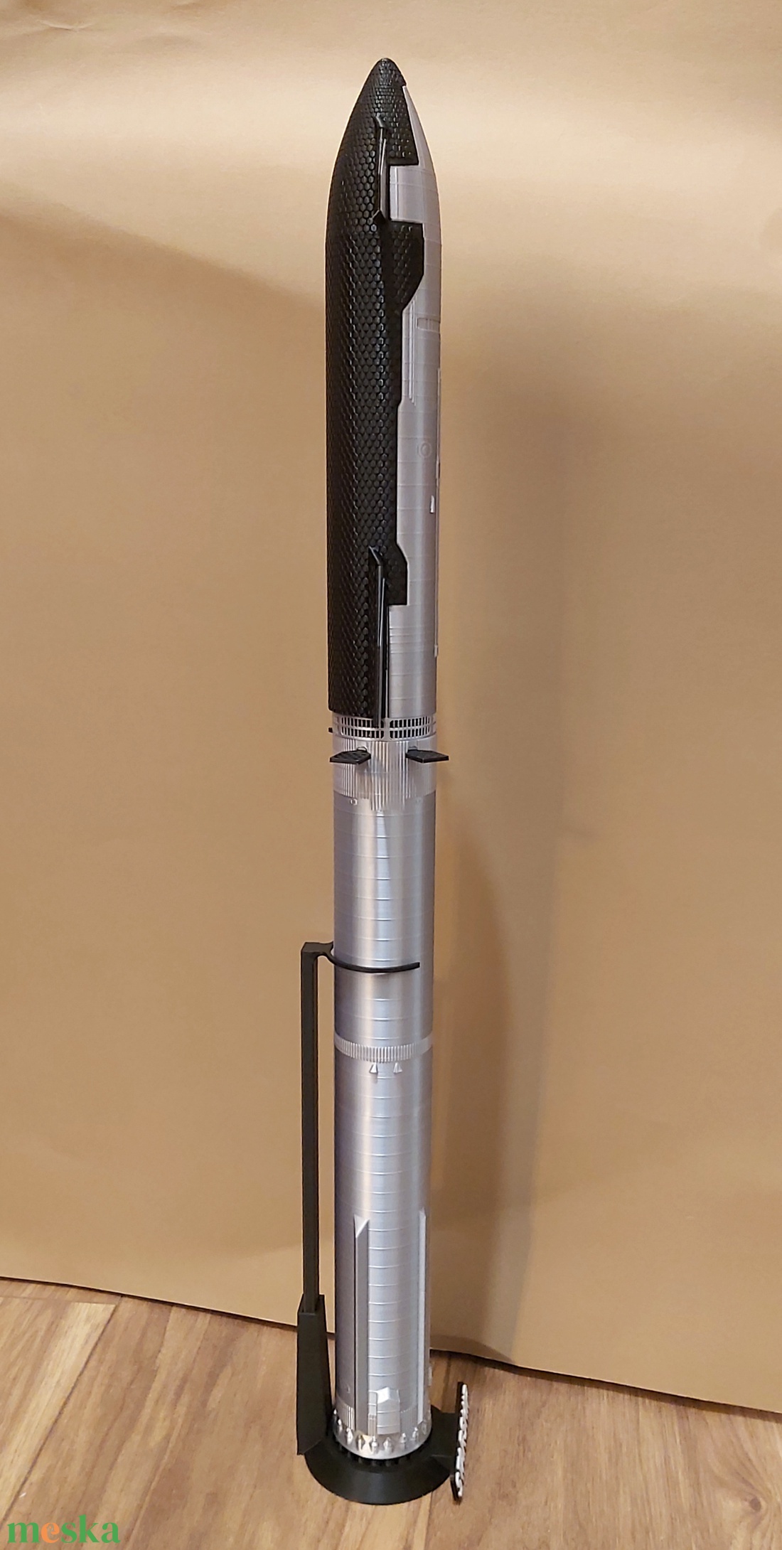 SpaceX Starship Heavy 3d model. Fejlesztett design, csillogó acél hatású megjelenés - művészet - makett, modell - Meska.hu