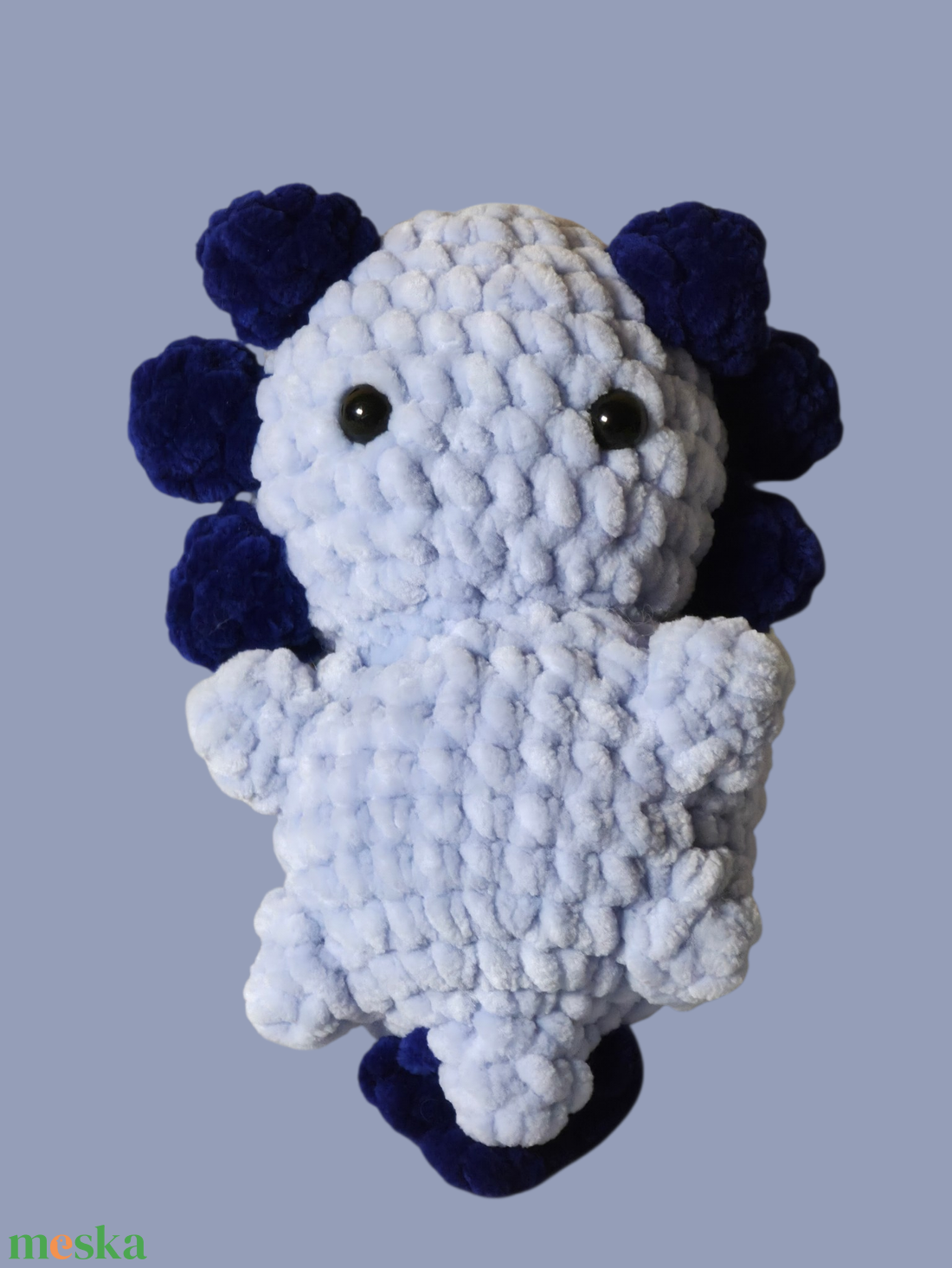 Horgolt kék axolotl - játék & sport - plüssállat & játékfigura - hal - Meska.hu