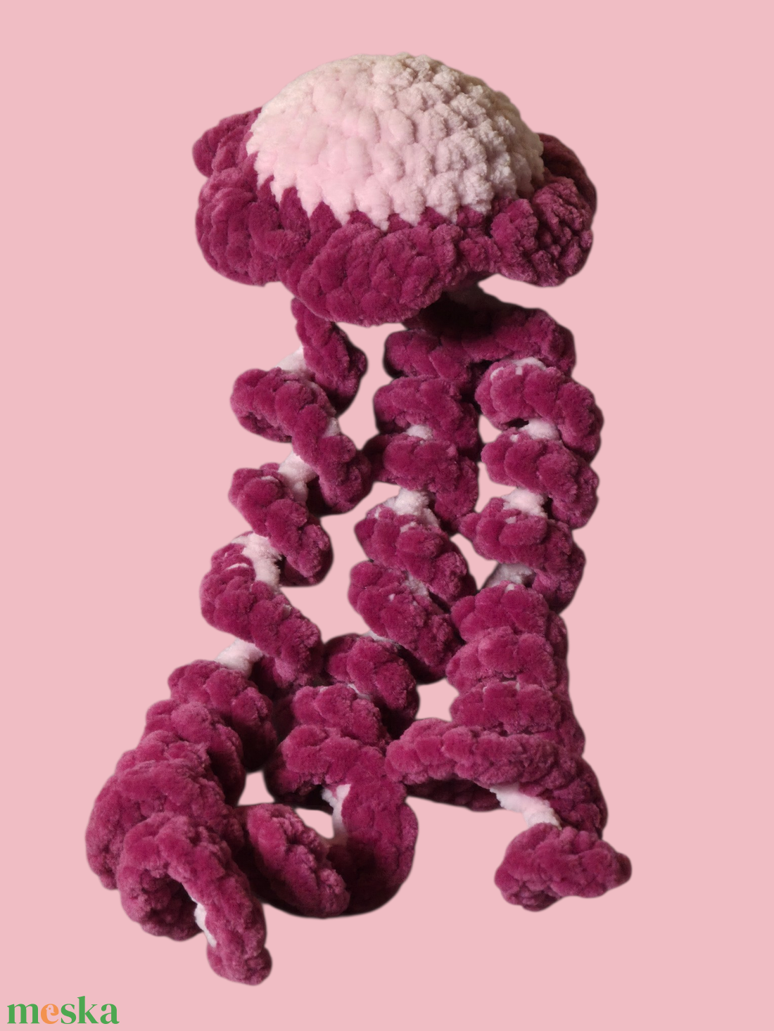 Horgolt rózsaszín medúza - játék & sport - plüssállat & játékfigura - polip, medúza - Meska.hu