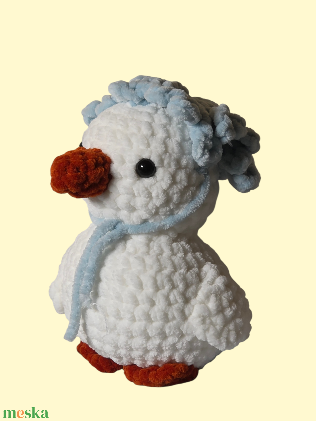 Horgolt fejkendős kacsa - játék & sport - plüssállat & játékfigura - madár - Meska.hu