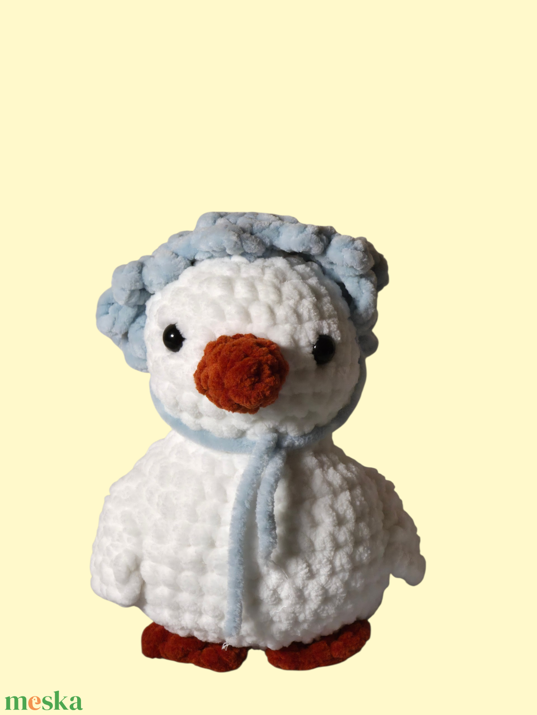 Horgolt fejkendős kacsa - játék & sport - plüssállat & játékfigura - madár - Meska.hu