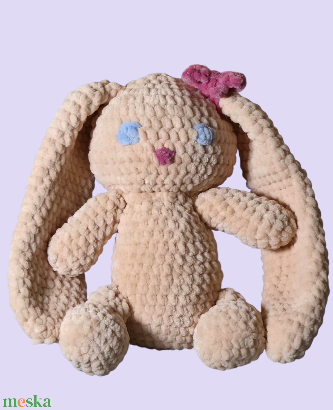 Horgolt masnis nyuszi - játék & sport - plüssállat & játékfigura - nyuszi - Meska.hu