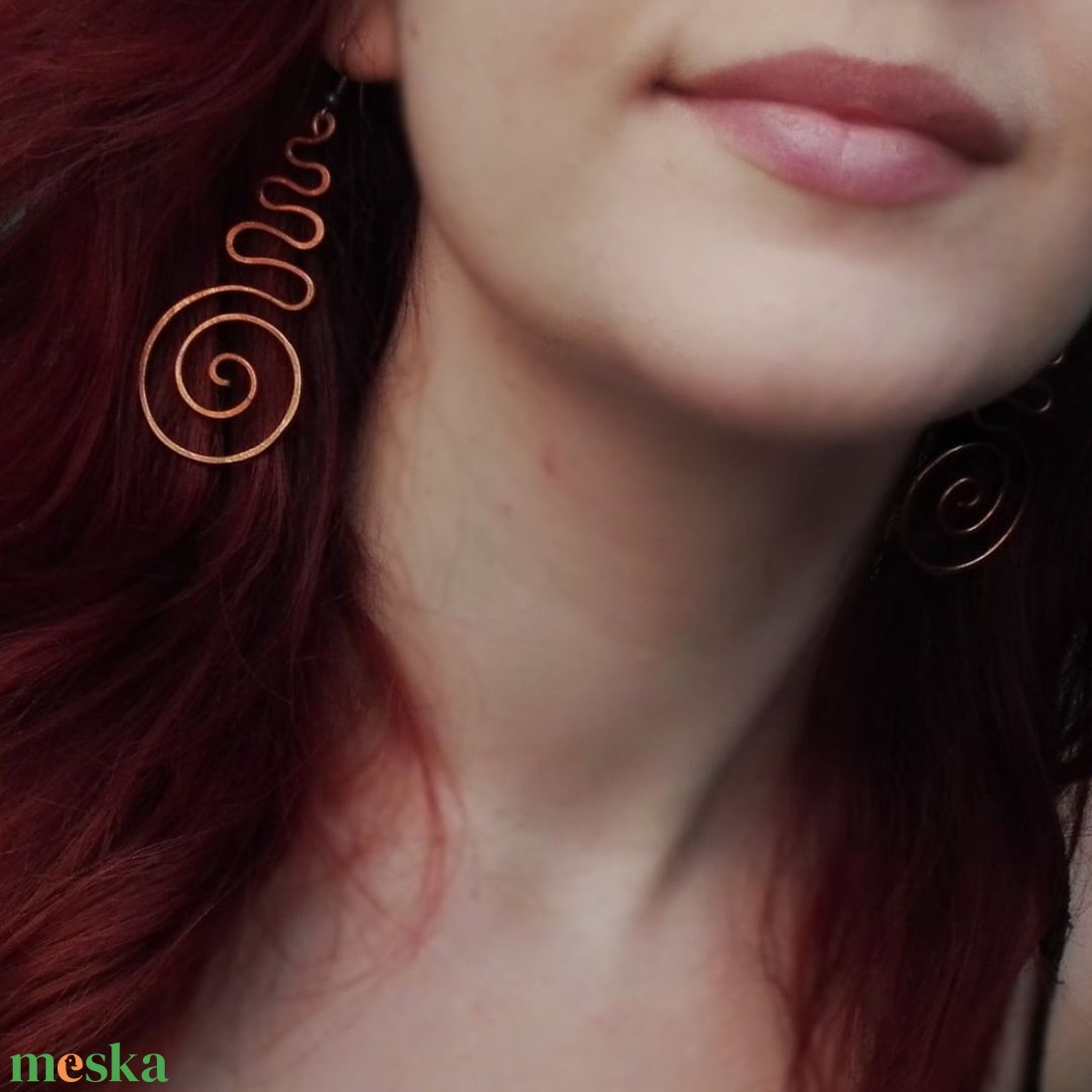 BeEql Spiral fülbevaló - ékszer - fülbevaló - lógó fülbevaló - Meska.hu