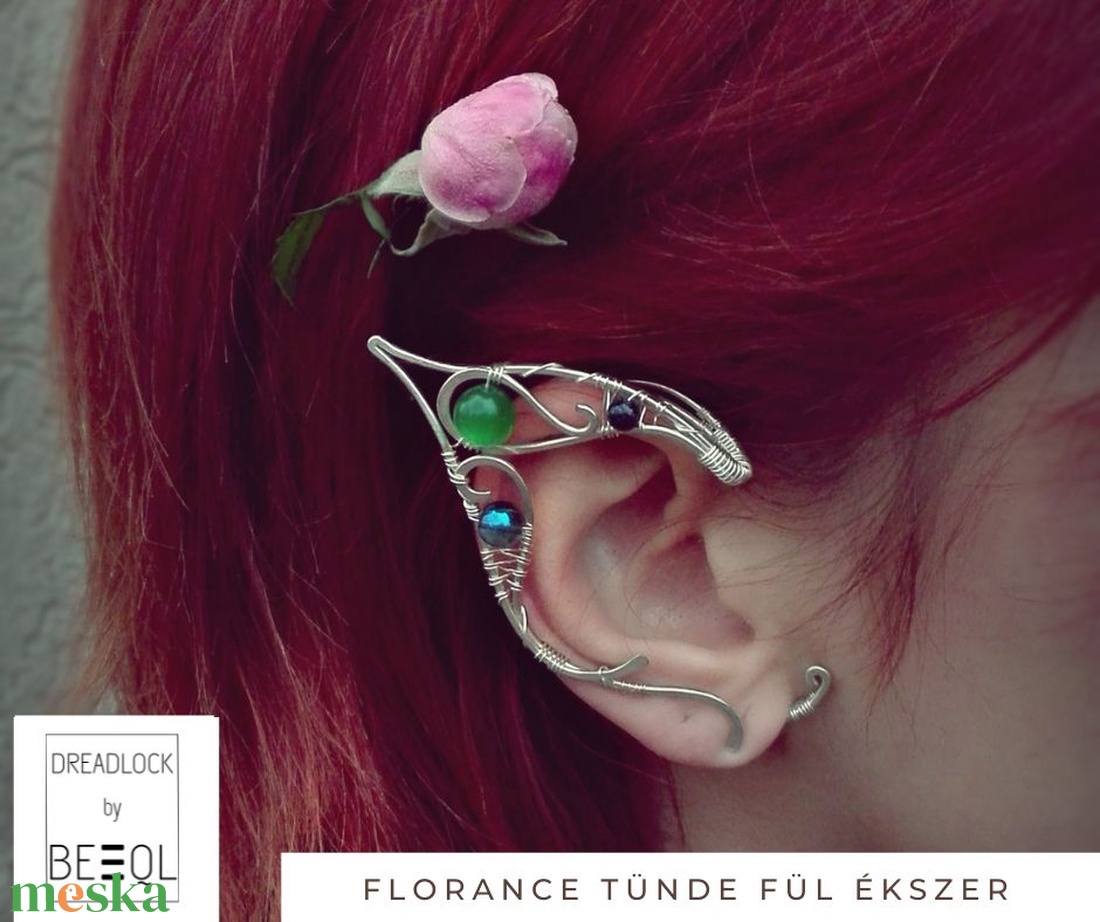 BeEql Florance tünde fül ékszer - ékszer - fülbevaló - fülékszer - Meska.hu
