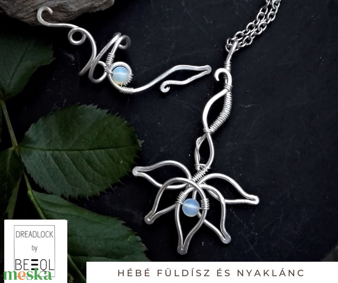 BeEql Hébé füldísz és nyaklánc - esküvő - ékszer - ékszerszett - Meska.hu