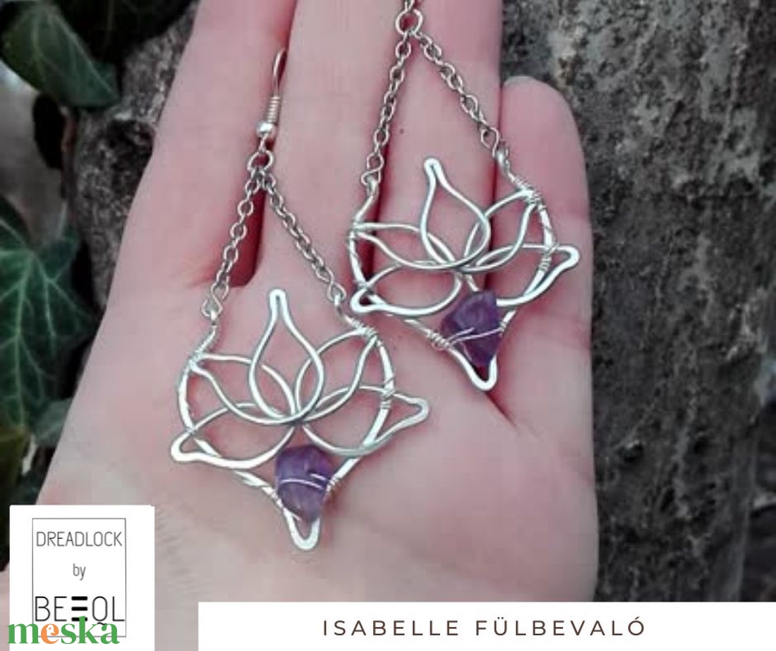 BeEql Isabelle fülbevaló - ékszer - fülbevaló - lógó fülbevaló - Meska.hu