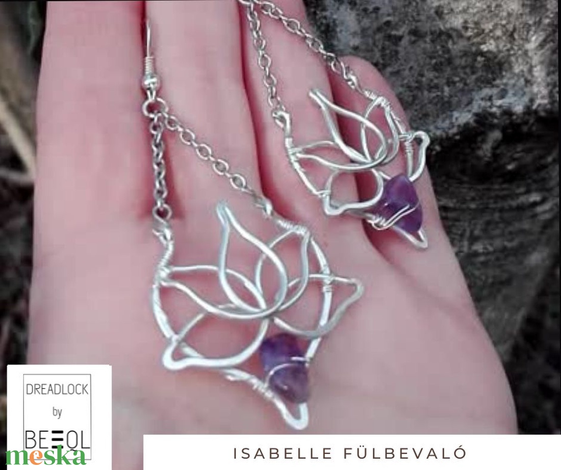 BeEql Isabelle fülbevaló - ékszer - fülbevaló - lógó fülbevaló - Meska.hu