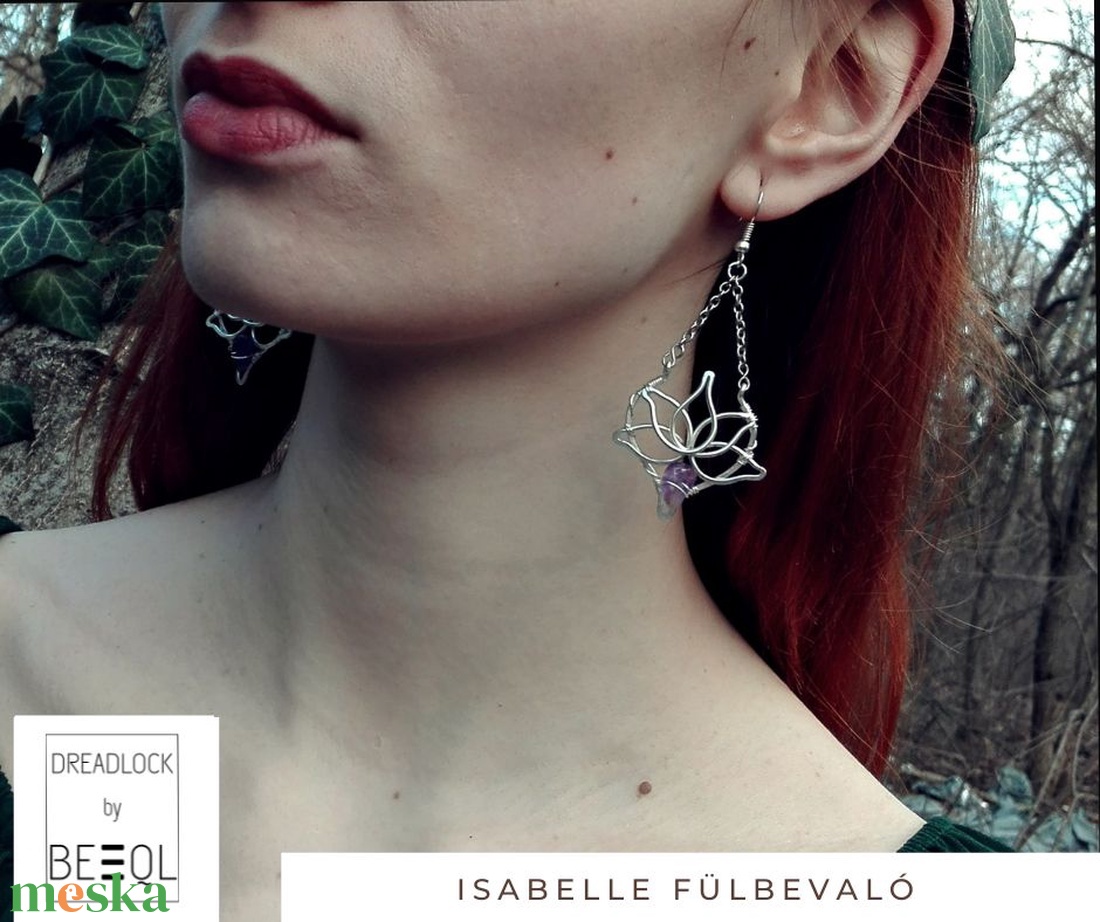 BeEql Isabelle fülbevaló - ékszer - fülbevaló - lógó fülbevaló - Meska.hu