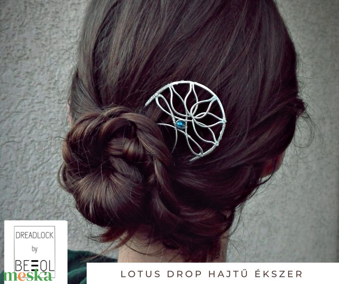 BeEql Lotus Drop hajtű ékszer - ruha & divat - hajdísz & hajcsat - hajcsat & hajtű - Meska.hu