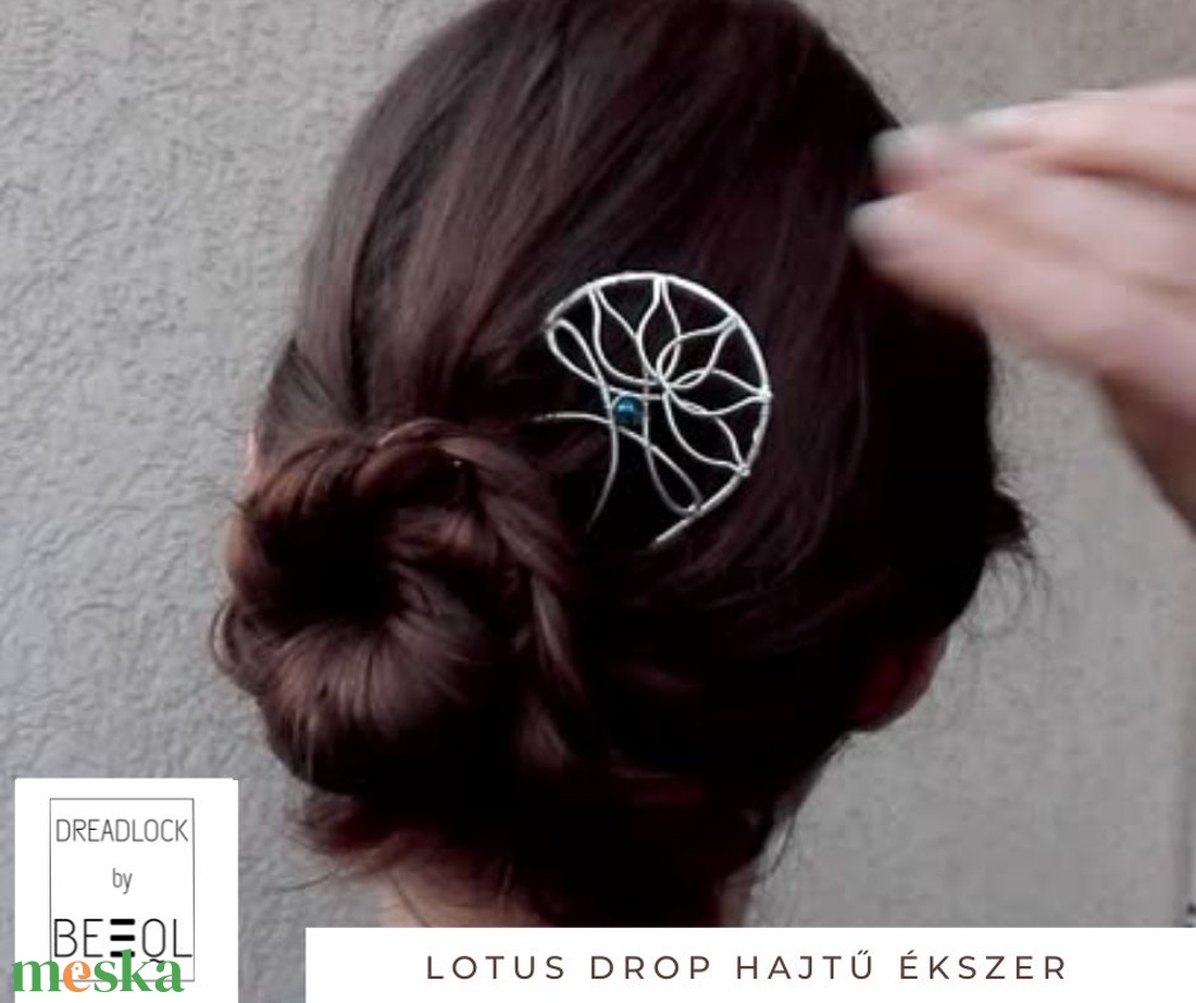 BeEql Lotus Drop hajtű ékszer - ruha & divat - hajdísz & hajcsat - hajcsat & hajtű - Meska.hu