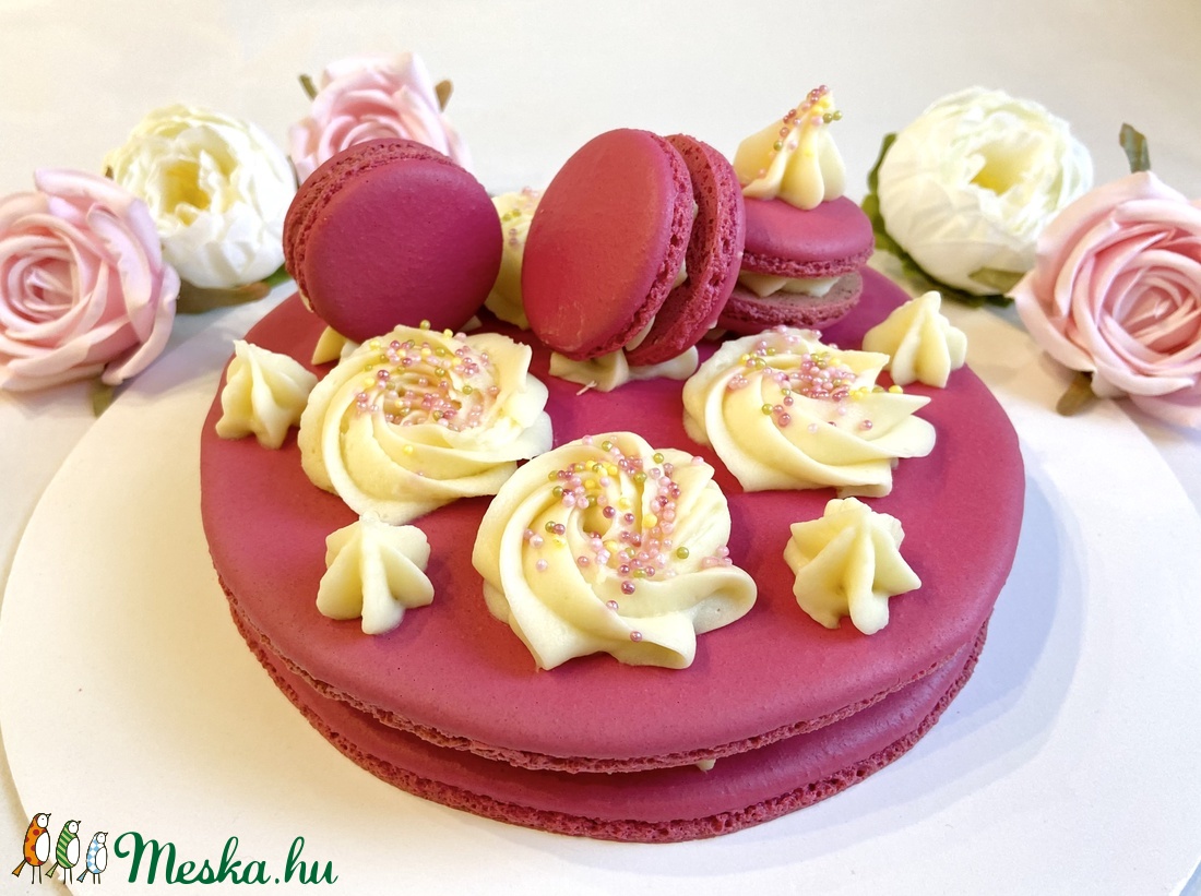 Óriás MACARON torta  - élelmiszer - édesség - Meska.hu