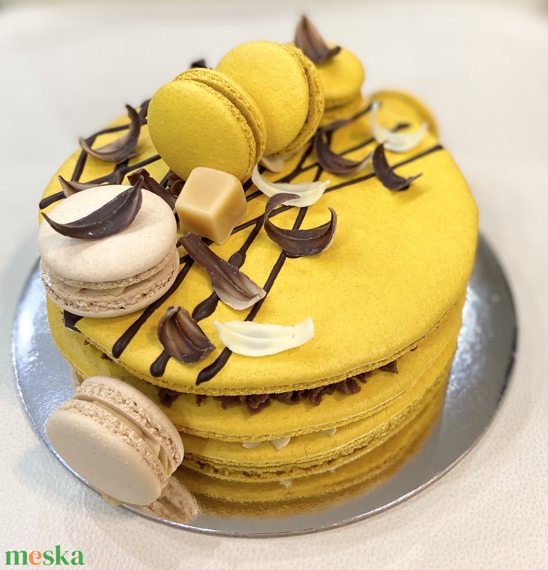 Kétemeletes óriás MACARON torta  - élelmiszer - édesség - Meska.hu