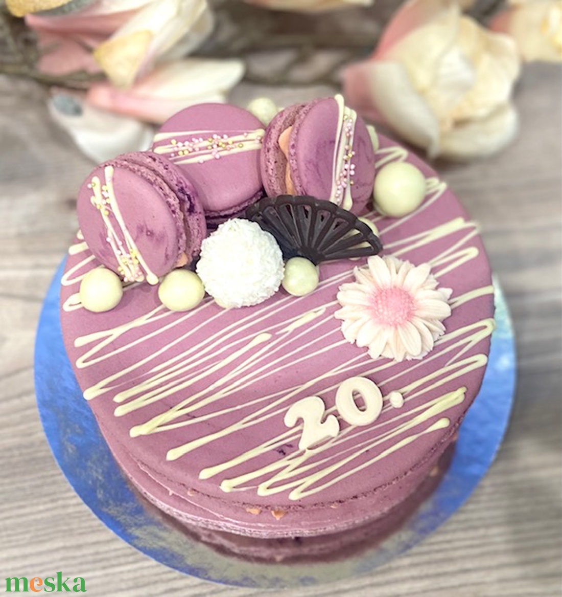 Kétemeletes óriás MACARON torta  - élelmiszer - édesség - Meska.hu