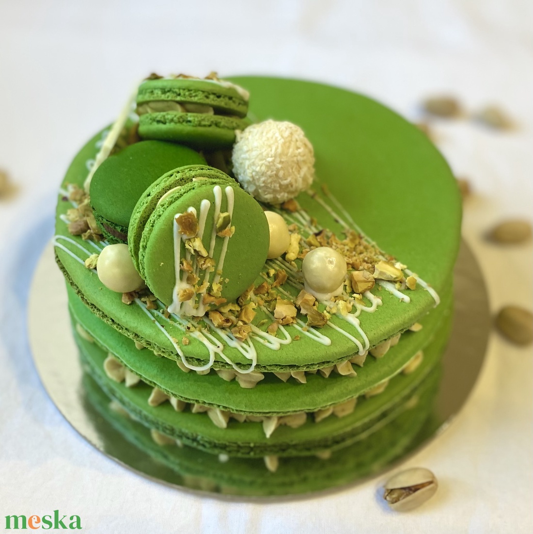 Kétemeletes óriás MACARON torta  - élelmiszer - édesség - Meska.hu