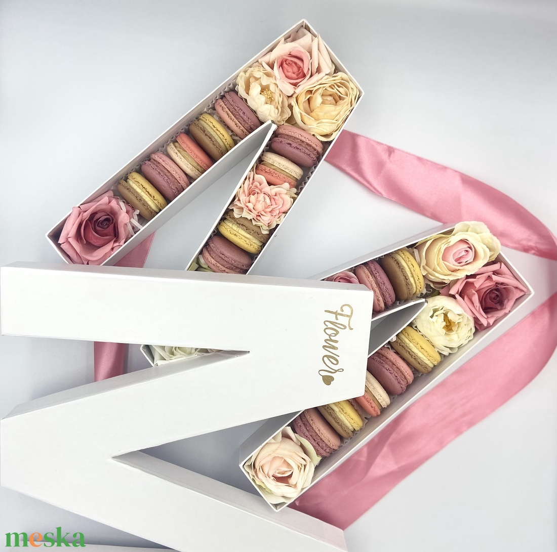 Betű MACARON box - élelmiszer - édesség - Meska.hu