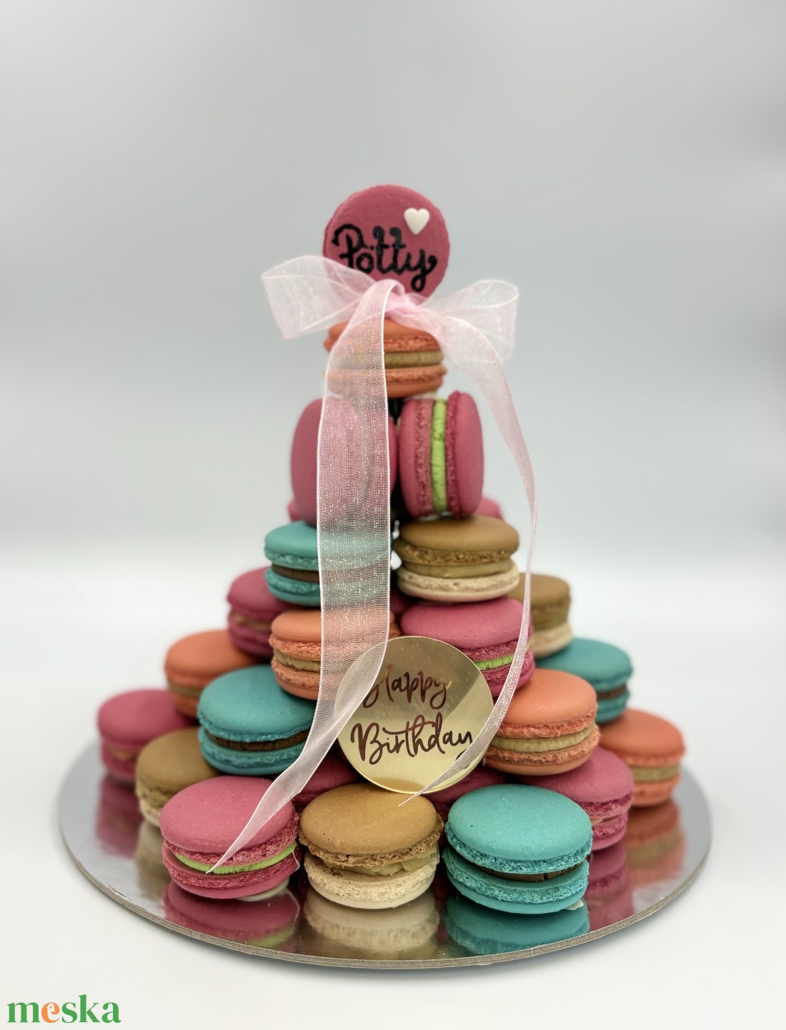 Macaron gúla - 45 darab édes csoda - élelmiszer - édesség - Meska.hu Macaron gúla - 45 darab édes csoda - élelmiszer - édesség - Meska.hu