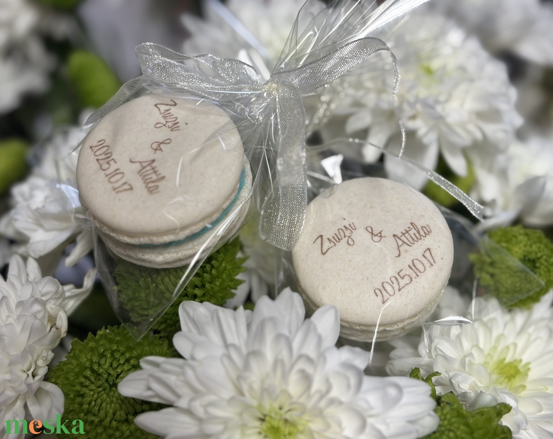 Egyedi feliratos MACARON - stílusos köszönetajándék � - élelmiszer - édesség - macaron - Meska.hu