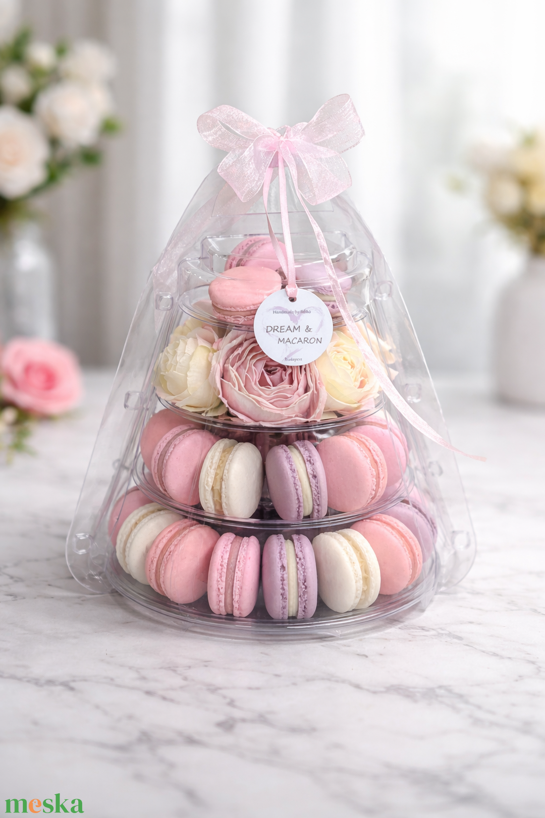 Elegáns Macaron Torony � 4 Szintnyi Élmény - élelmiszer - édesség - macaron - Meska.hu