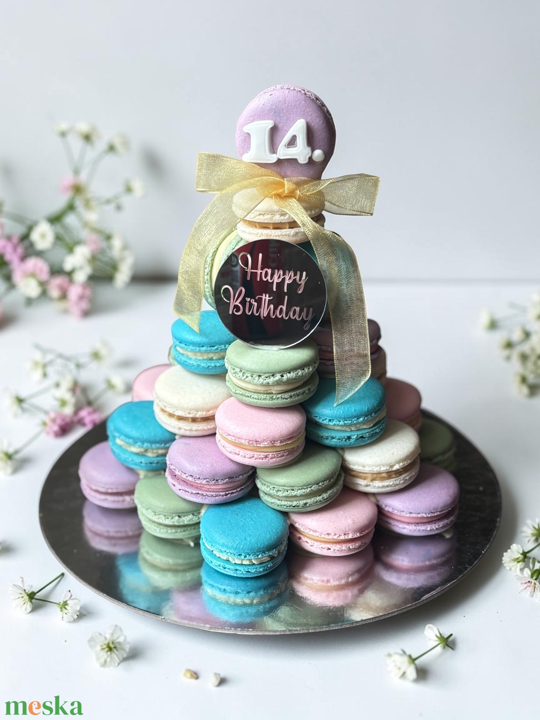 Macaron gúla - 40 darab édes csoda - élelmiszer - édesség - macaron - Meska.hu