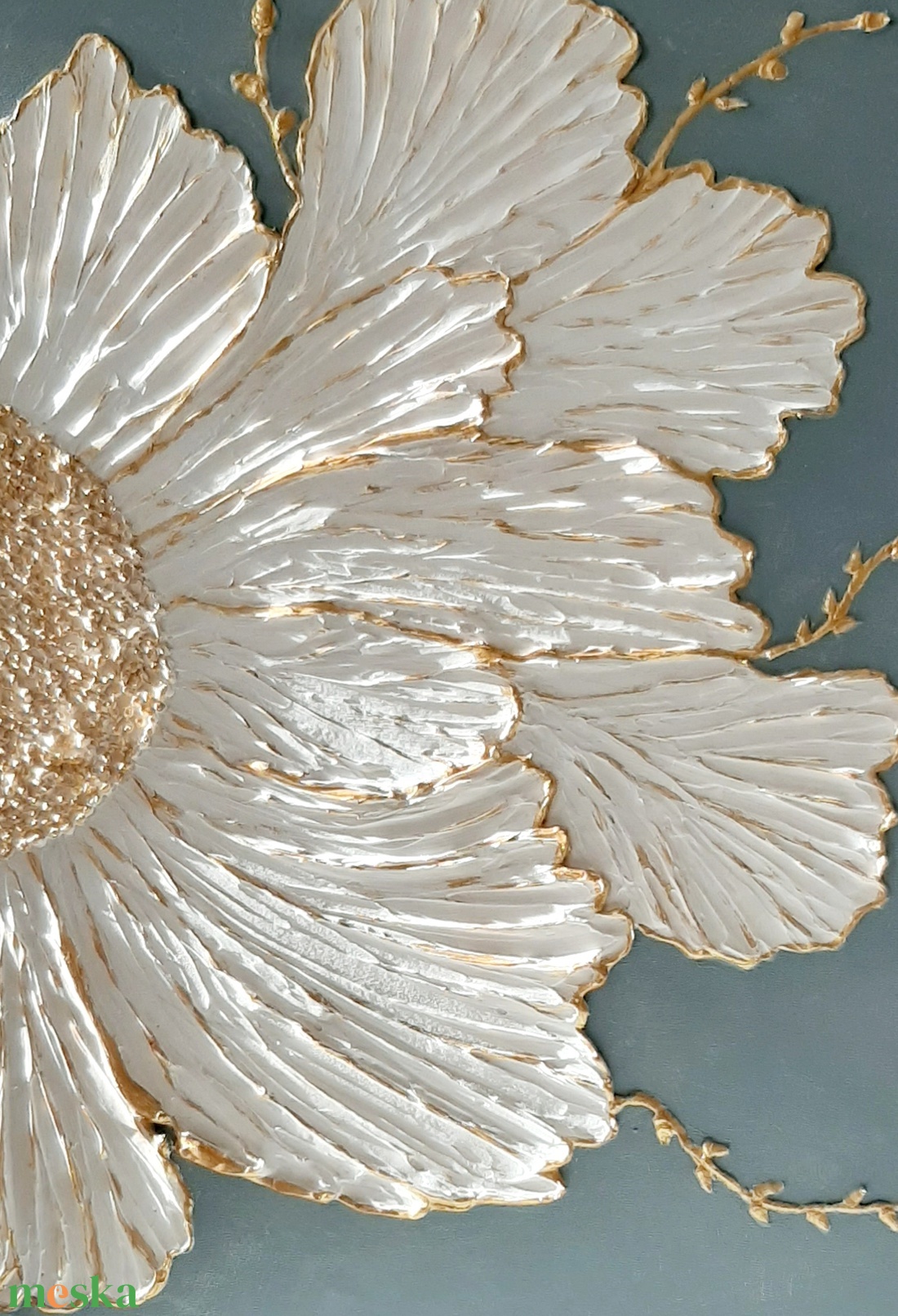 Texturált virágos falikép - otthon & életmód - dekoráció - kép & falikép - 3d képek - Meska.hu