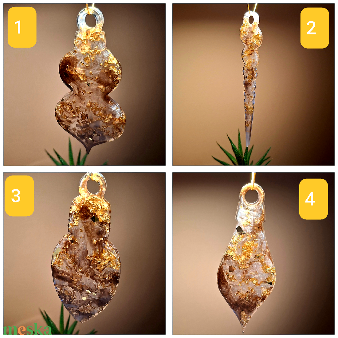 Karácsonyi díszek szettben - karácsony - karácsonyi lakásdekoráció - karácsonyfadíszek - Meska.hu