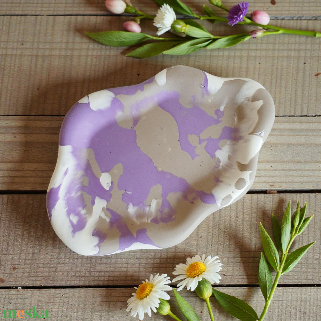 Jesmonite ékszertartó tálca - ékszer - ékszertartó - ékszerdoboz - Meska.hu