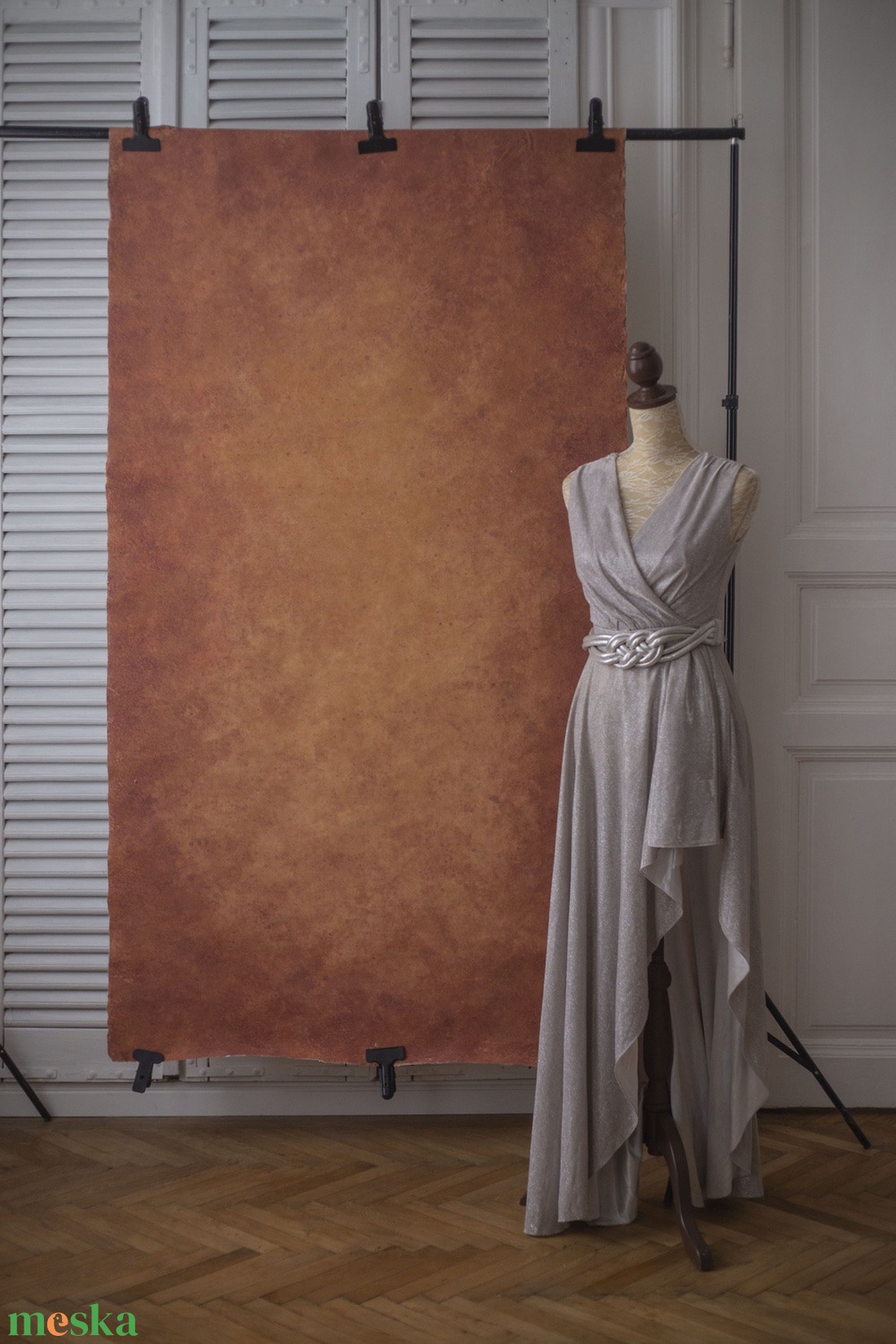 Narancssárga rusztikus háttér 100cmx193cm - művészet - fotográfia - portré - Meska.hu