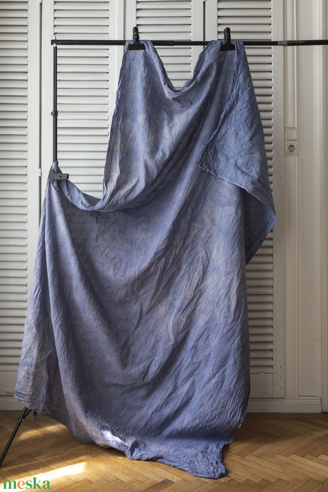 Kék�bézs pasztell muszlin fotóháttér � 160�250 cm - baba - mama - babafotózás - babafotózási kellékek - Meska.hu