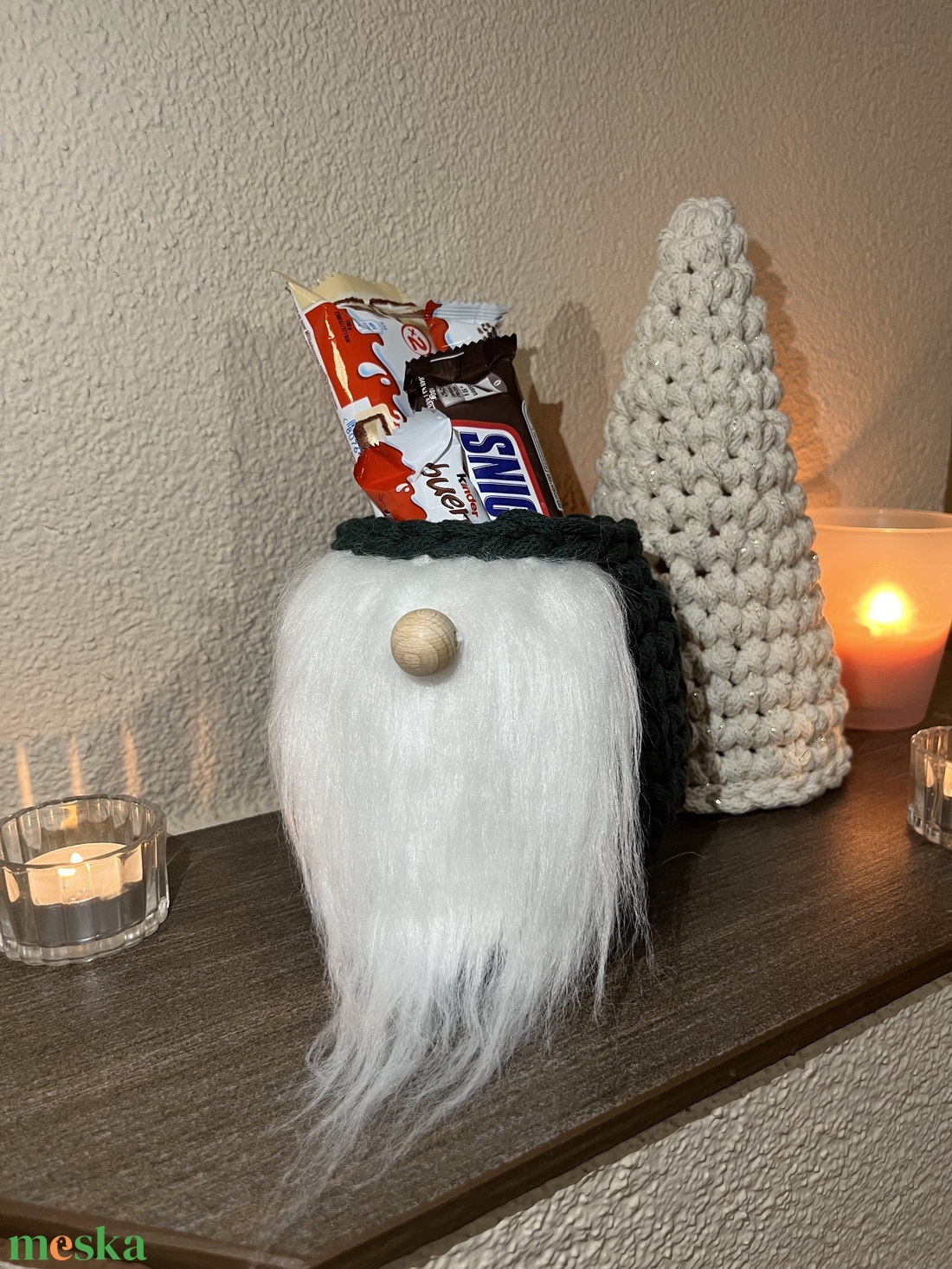 Karácsonyi manó - karácsony - karácsonyi lakásdekoráció - karácsonyi lakásdíszek - Meska.hu