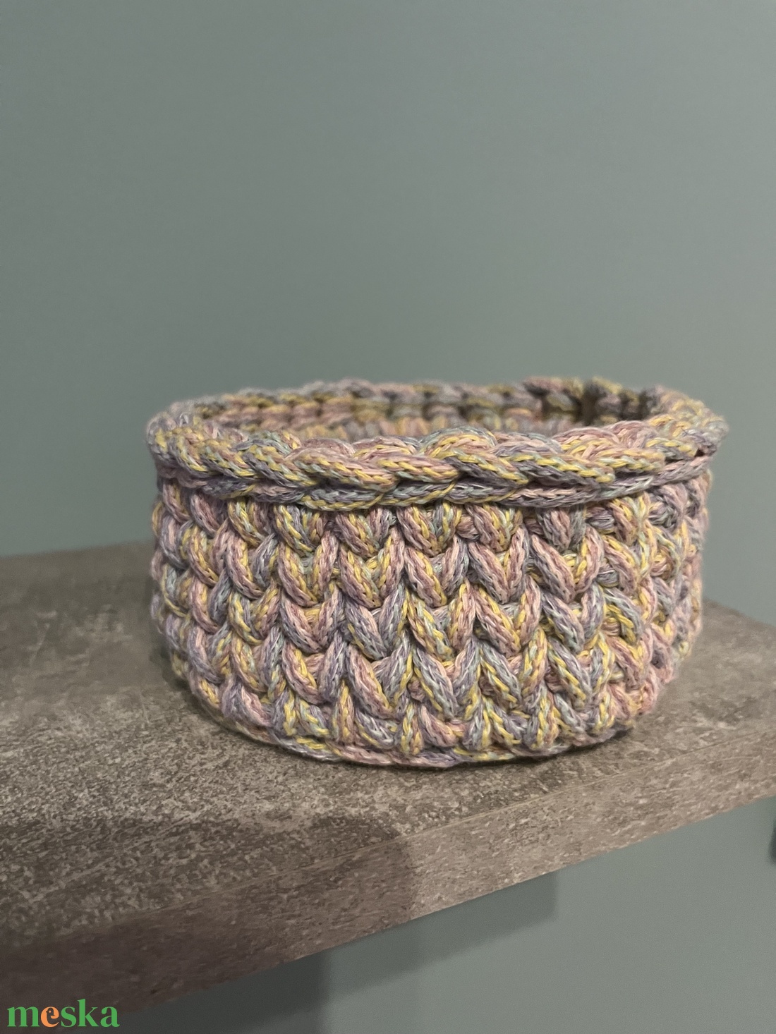 Horgolt tároló - otthon & életmód - tárolás & rendszerezés - tárolókosár - Meska.hu