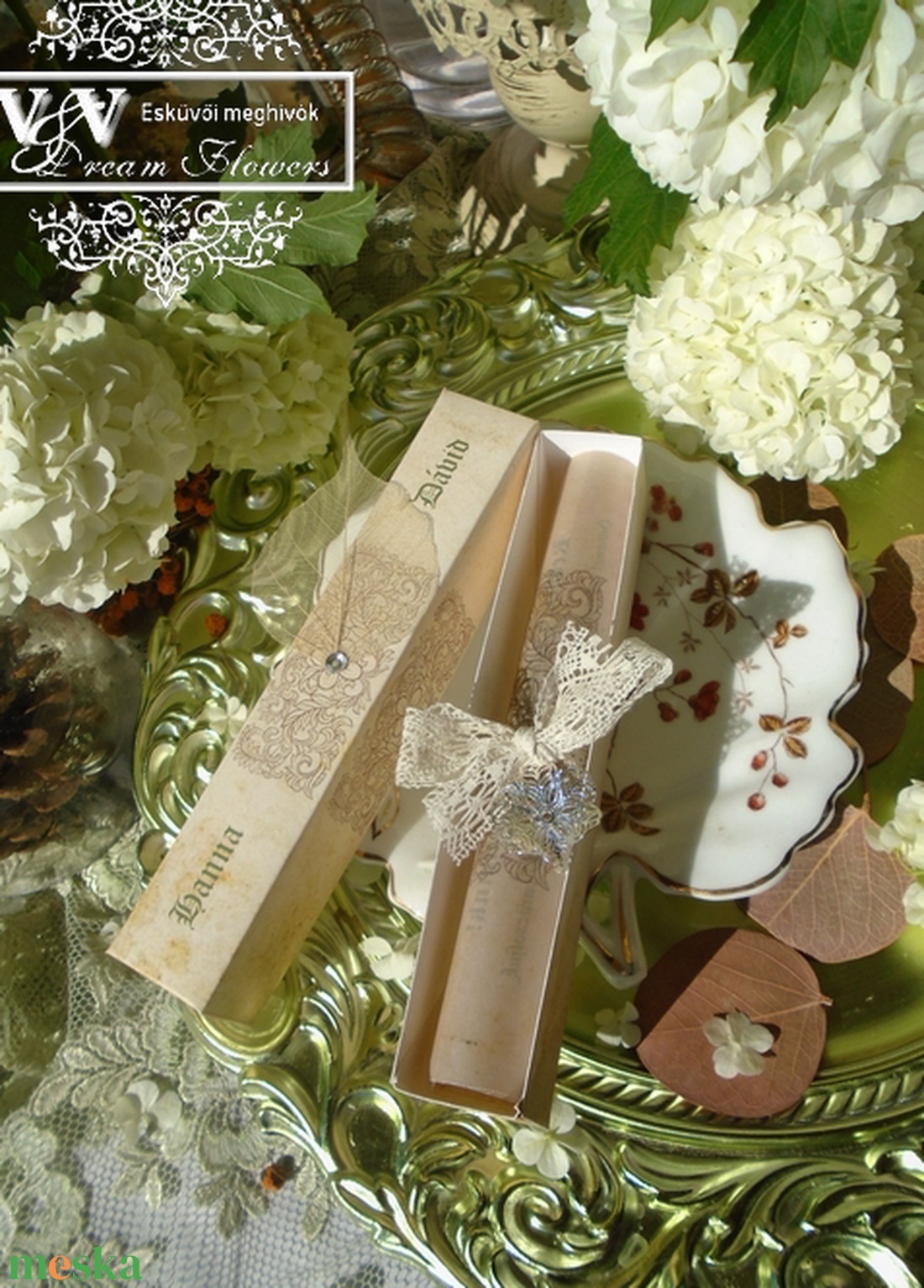 Díszdobozos Gyűrűk Ura stílusú esküvői meghívó tekercs - esküvő - meghívó & kártya - meghívó - Meska.hu