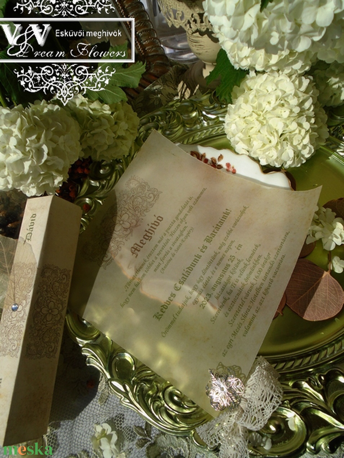 Díszdobozos Gyűrűk Ura stílusú esküvői meghívó tekercs - esküvő - meghívó & kártya - meghívó - Meska.hu