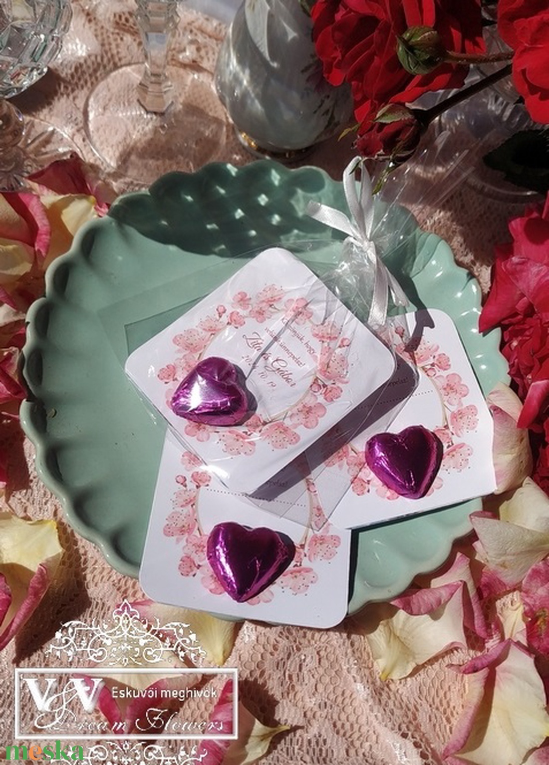 Csoki szív köszönetajándék esküvőkre, bármilyen alkalomra - esküvő - emlék & ajándék - köszönőajándék - Meska.hu