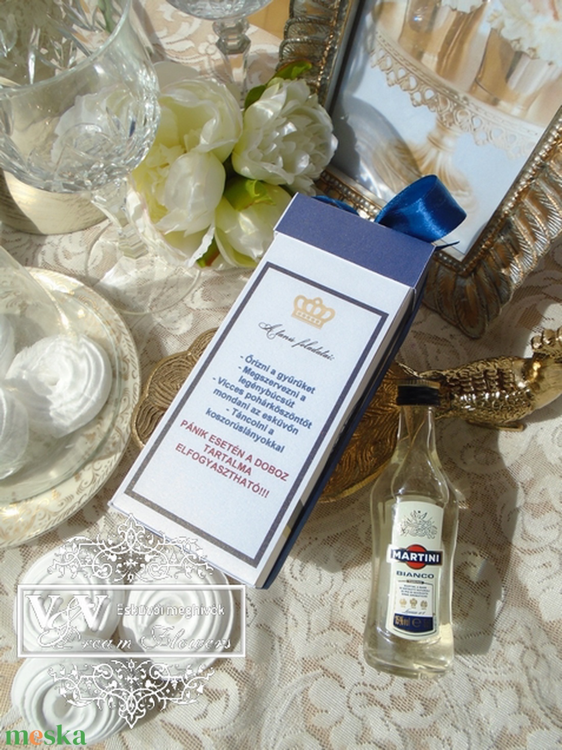 Esküvői tanúfelkérő ajándék mini itallal Martini - esküvő - meghívó & kártya - tanú felkérő - Meska.hu