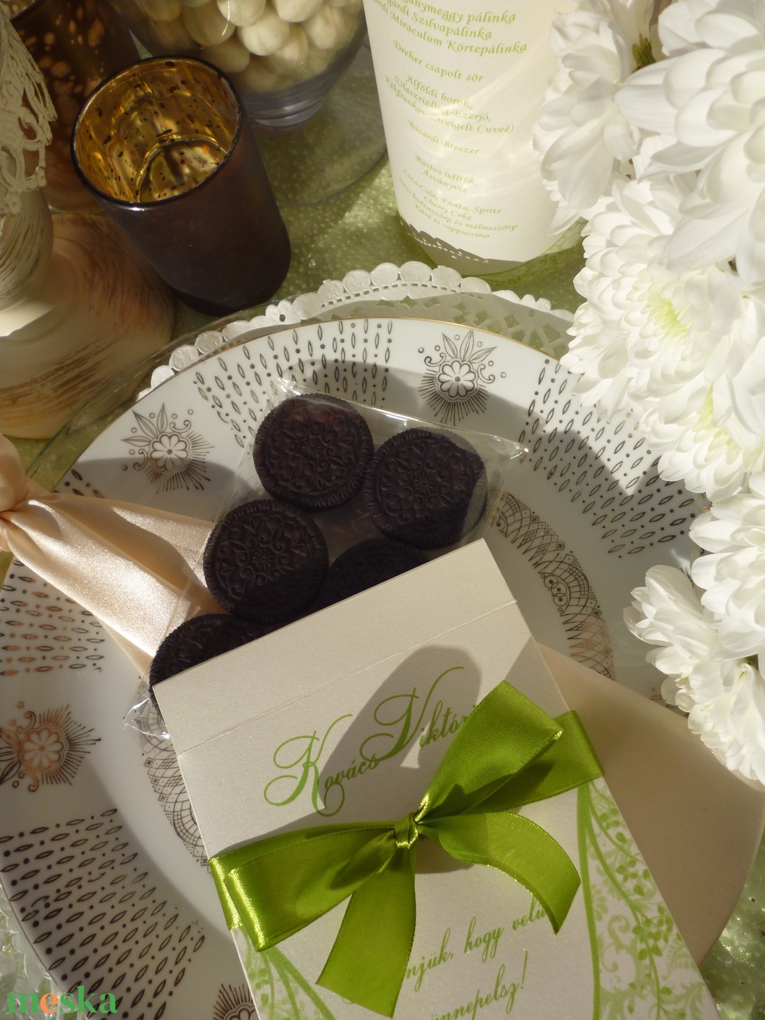 Esküvő köszönőajándék doboz kakaós kekszekkel - esküvő - emlék & ajándék - köszönőajándék - Meska.hu