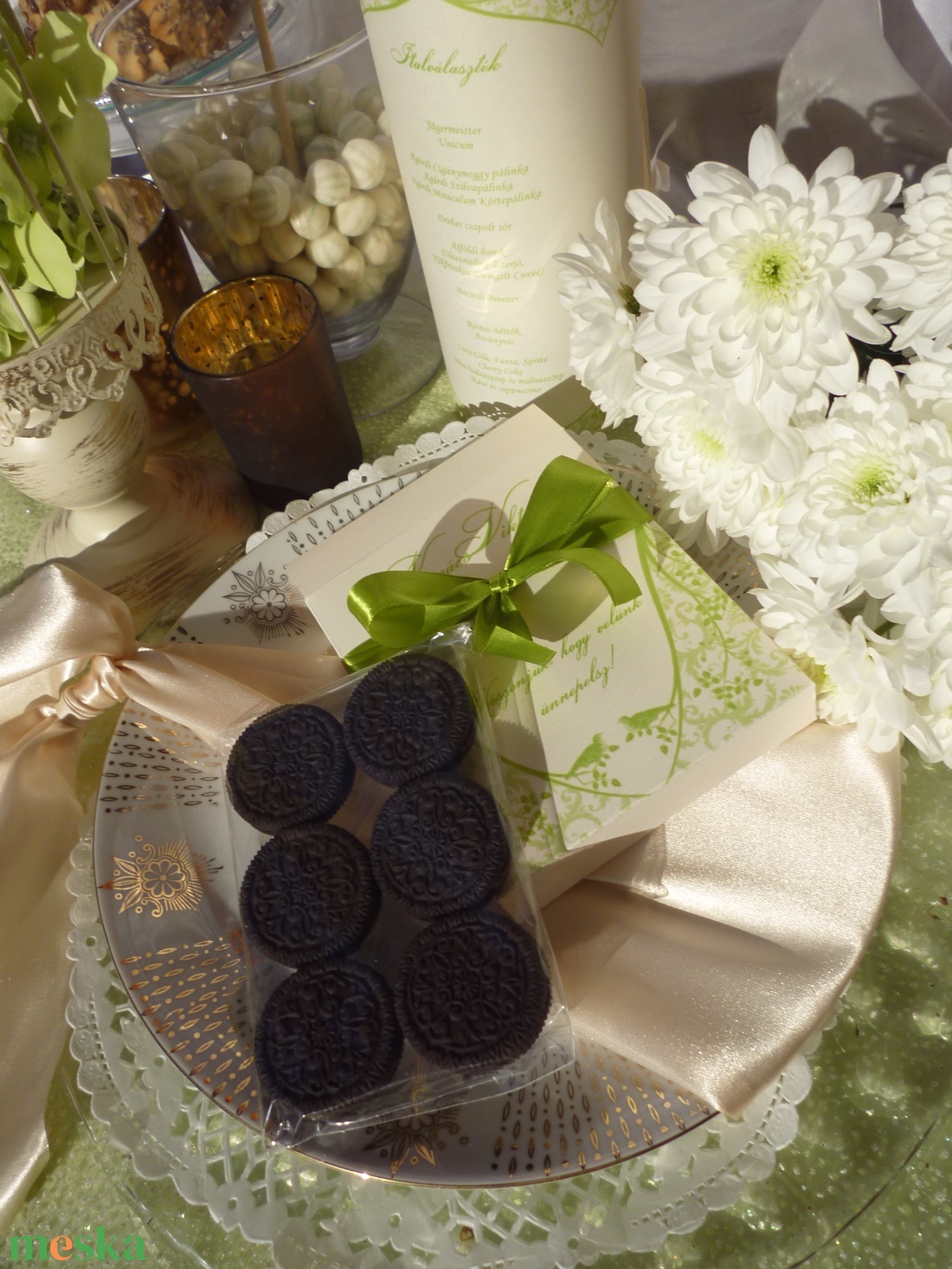 Esküvő köszönőajándék doboz kakaós kekszekkel - esküvő - emlék & ajándék - köszönőajándék - Meska.hu