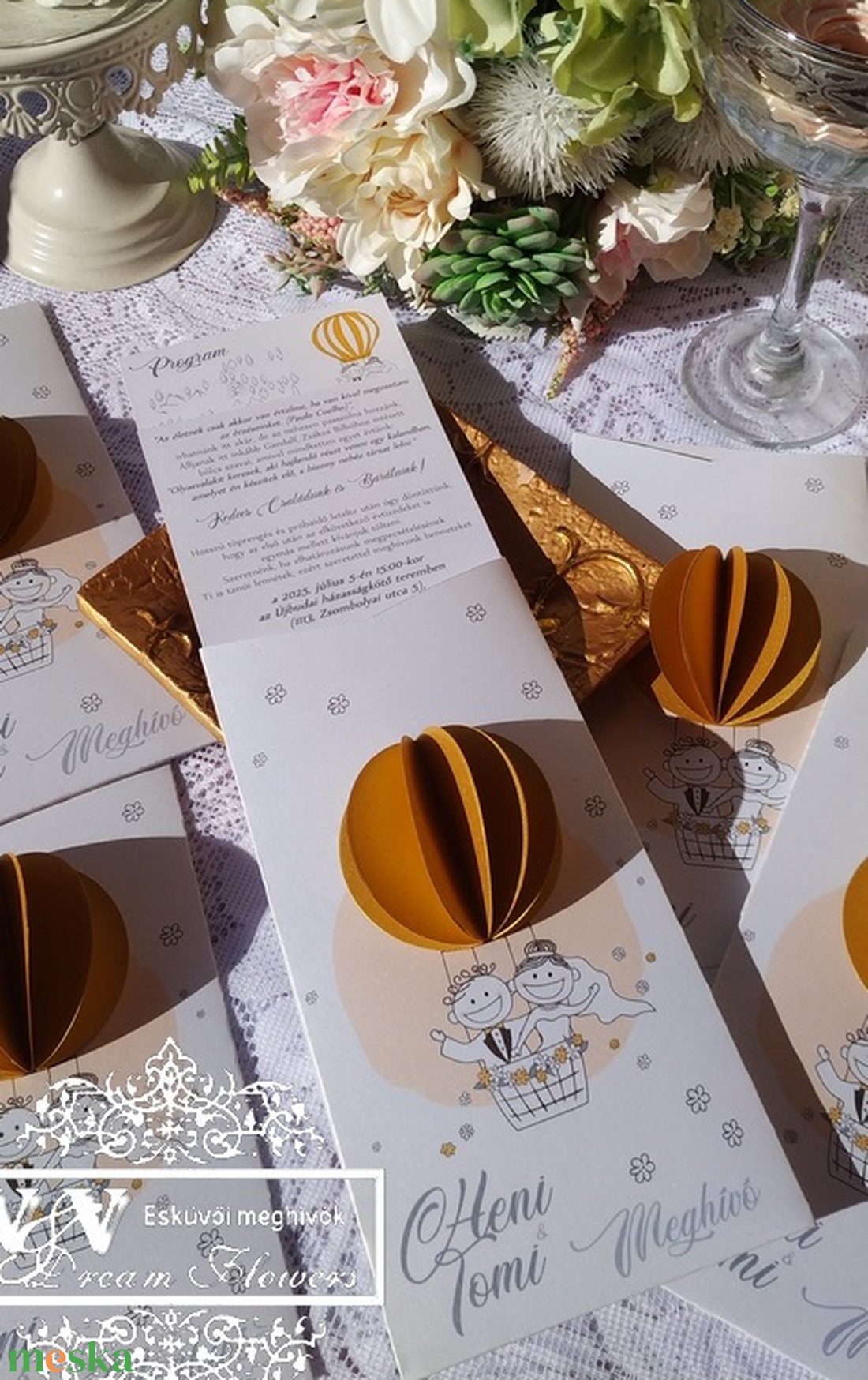 Hőlégballonos esküvői meghívó térképes program tervezettel - esküvő - meghívó & kártya - meghívó - Meska.hu Hőlégballonos esküvői meghívó térképes program tervezettel - esküvő - meghívó & kártya - meghívó - Meska.hu