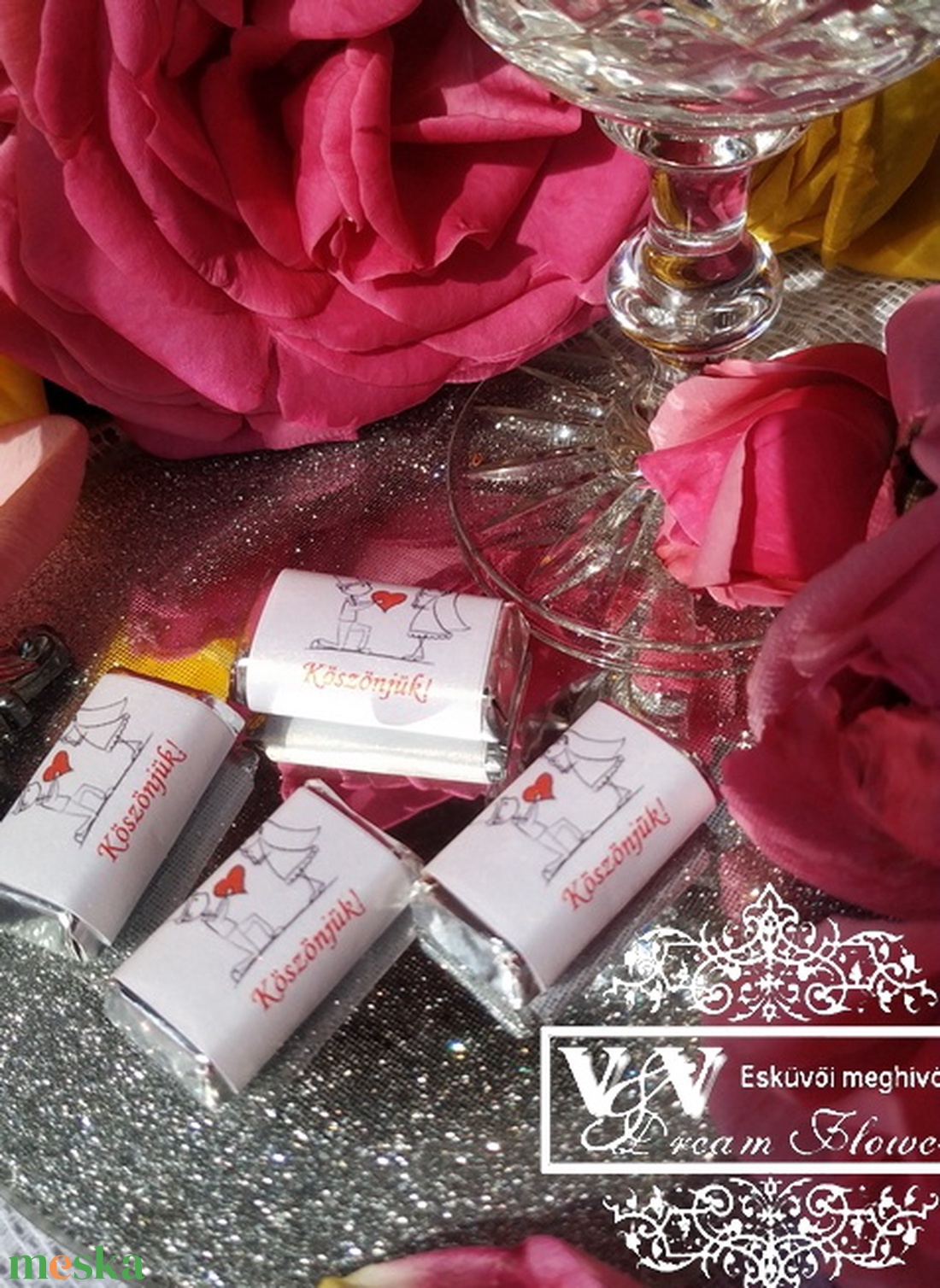 Esküvői csoki köszönetajándék, vidám mini csoki köszönőajándék, vendégajándék eljegyzésre cuki romantikus emberkékkel - esküvő - emlék & ajándék - köszönőajándék - Meska.hu