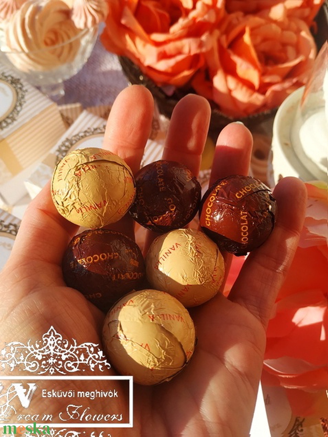 Bridgerton stílusú esküvői köszönetajándék dobozka csokigolyóval regency, barokk vagy western esküvőre - esküvő - emlék & ajándék - köszönőajándék - Meska.hu