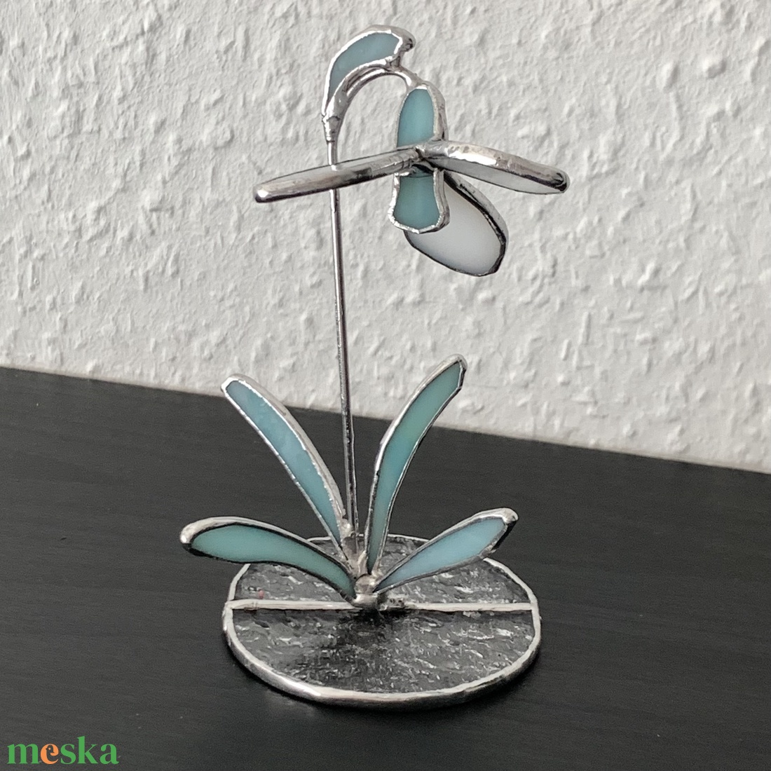 Hóvirág - Fényáteresztő színes üveg - Tiffany - otthon & életmód - dekoráció - dísztárgy - Meska.hu Hóvirág - Fényáteresztő színes üveg - Tiffany - otthon & életmód - dekoráció - dísztárgy - Meska.hu