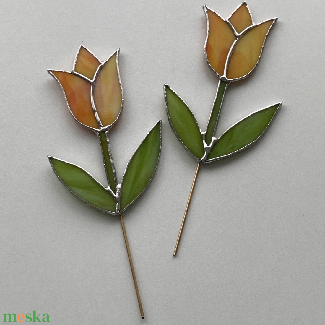 Üveg Tulipán - Fényáteresztő színes üveg - Tiffany - Sárga - otthon & életmód - dekoráció - dísztárgy - Meska.hu Üveg Tulipán - Fényáteresztő színes üveg - Tiffany - Sárga - otthon & életmód - dekoráció - dísztárgy - Meska.hu