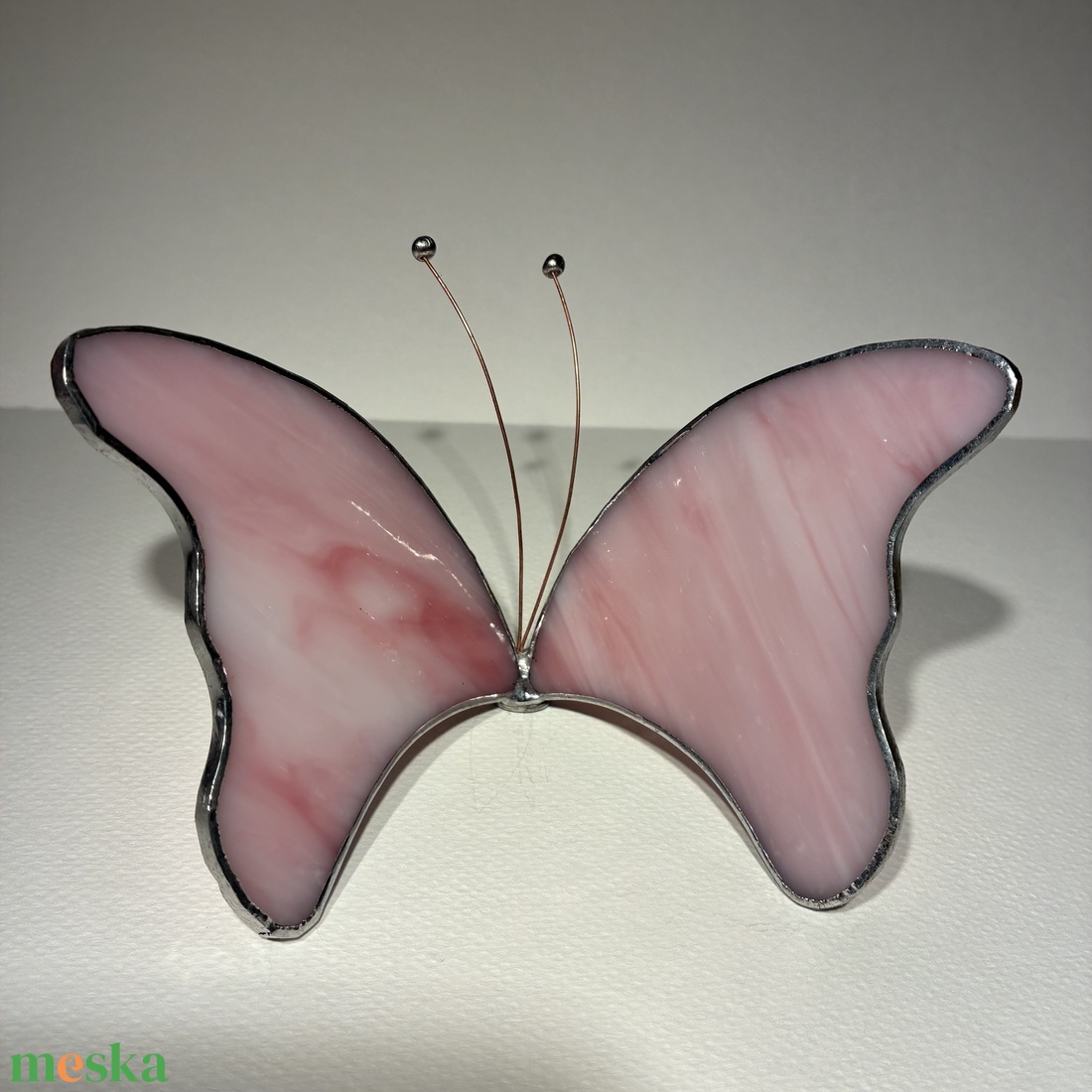 Pillangó opal rózsaszín - otthon & életmód - dekoráció - asztal és polc dekoráció - díszüveg - Meska.hu