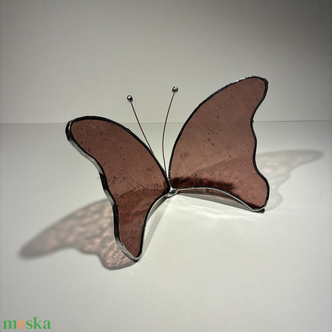 Pillangó mályva üveg - otthon & életmód - dekoráció - asztal és polc dekoráció - díszüveg - Meska.hu