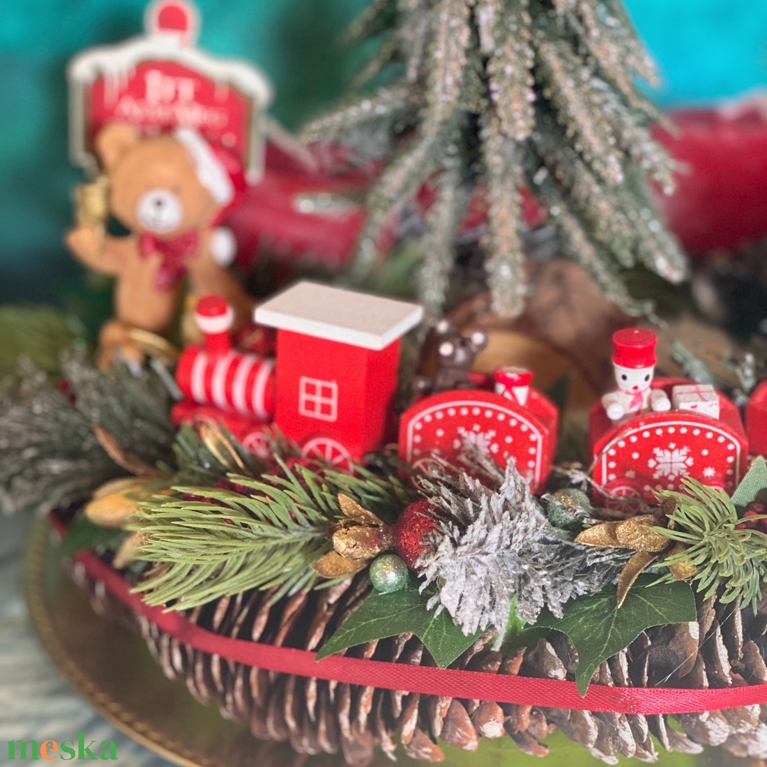 Kisvonatos Adventi koszorú asztaldísz - karácsony - adventi díszek - adventi koszorú - Meska.hu Kisvonatos Adventi koszorú asztaldísz - karácsony - adventi díszek - adventi koszorú - Meska.hu