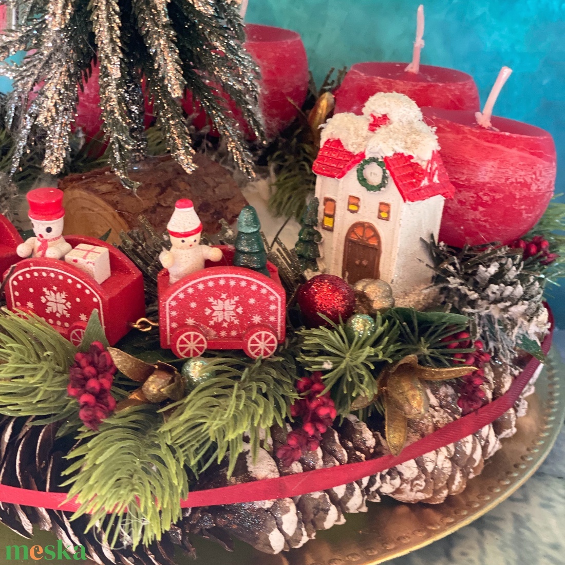 Kisvonatos Adventi koszorú asztaldísz - karácsony - adventi díszek - adventi koszorú - Meska.hu Kisvonatos Adventi koszorú asztaldísz - karácsony - adventi díszek - adventi koszorú - Meska.hu