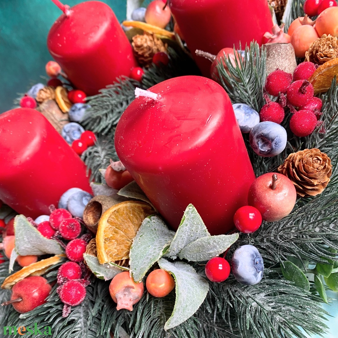 Bogyós Adventi koszorú asztaldísz - karácsony - adventi díszek - adventi koszorú - Meska.hu Bogyós Adventi koszorú asztaldísz - karácsony - adventi díszek - adventi koszorú - Meska.hu