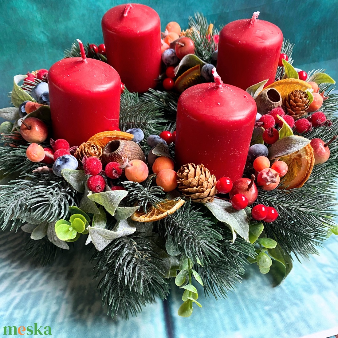 Bogyós Adventi koszorú asztaldísz - karácsony - adventi díszek - adventi koszorú - Meska.hu Bogyós Adventi koszorú asztaldísz - karácsony - adventi díszek - adventi koszorú - Meska.hu