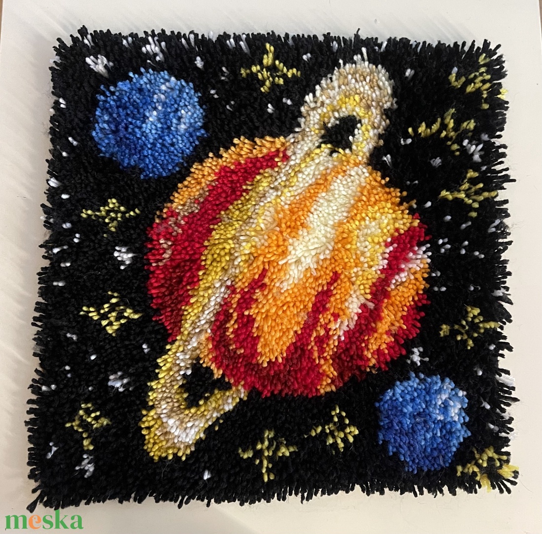 Kézzel készített subázott párnahuzat � kozmikus bolygó minta (40�40 cm) - otthon & életmód - lakástextil - párna & párnahuzat - díszpárnahuzat - Meska.hu