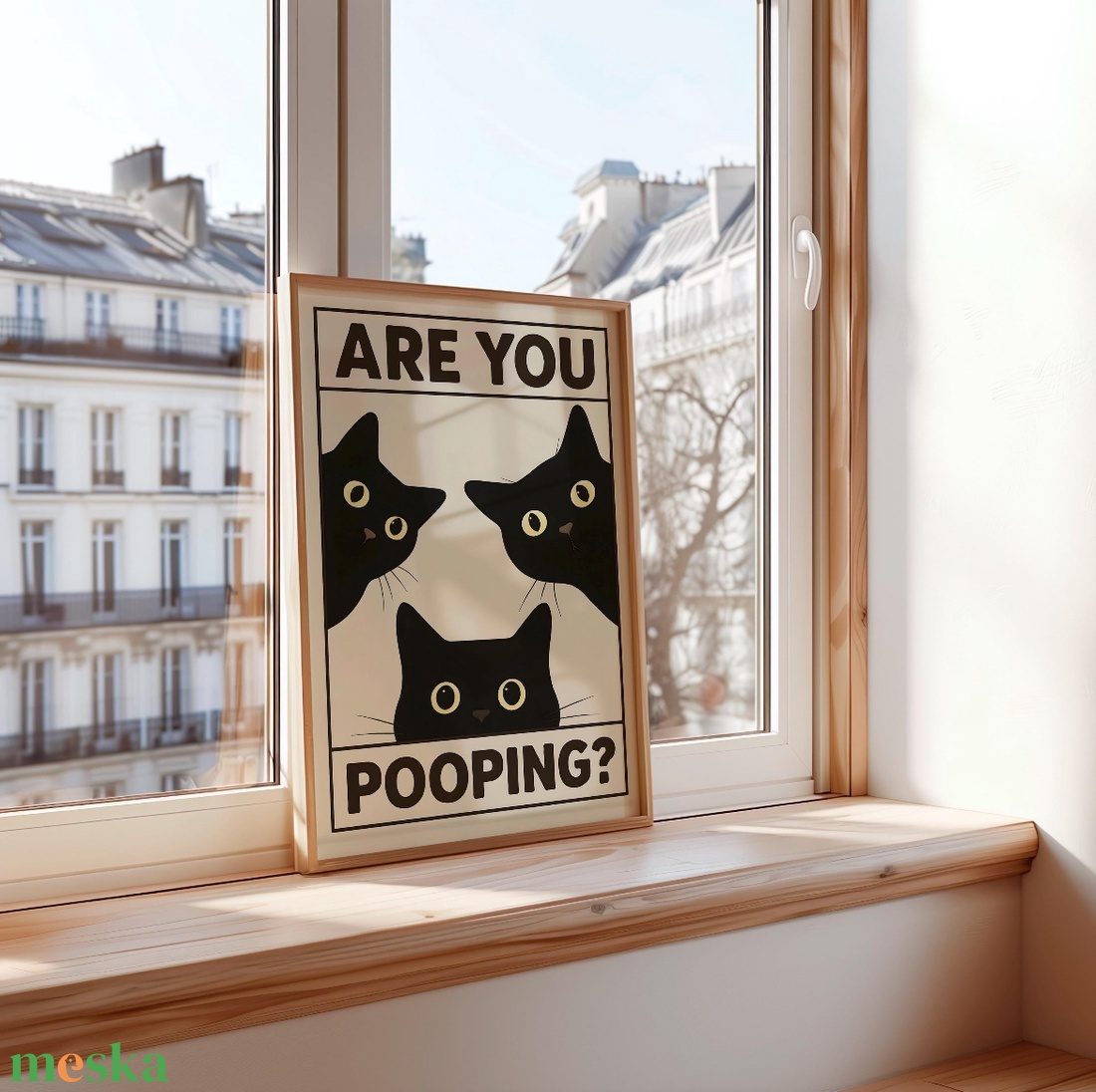 Are you pooping? macskás poszter � humoros falikép macskarajongóknak, 42�30 cm - otthon & életmód - dekoráció - kép & falikép - poszter - Meska.hu