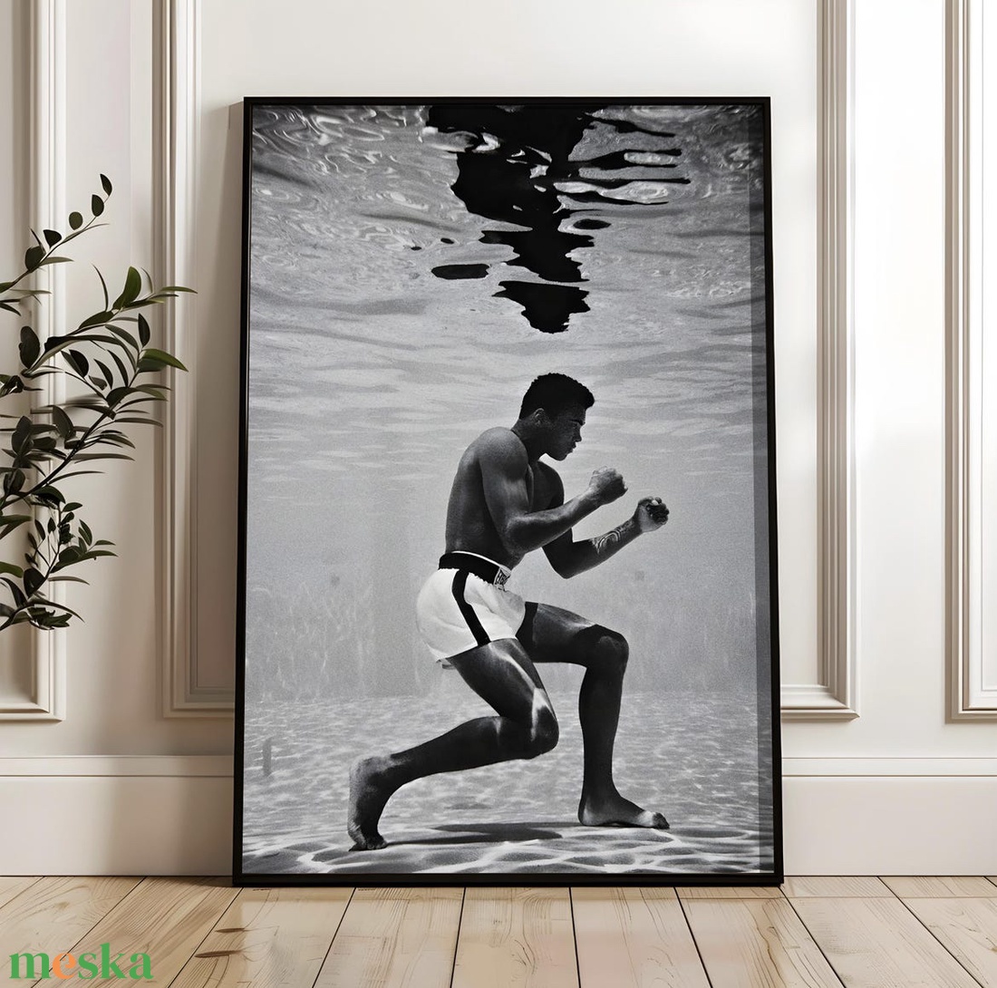 Muhammad Ali víz alatti fotó � ikonikus sport falikép, 42�30 cm - otthon & életmód - dekoráció - kép & falikép - poszter - Meska.hu